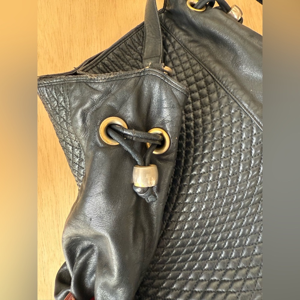 Vintage Bally Black Quilted Leather Shoulder Bag - Picture 4 of 15